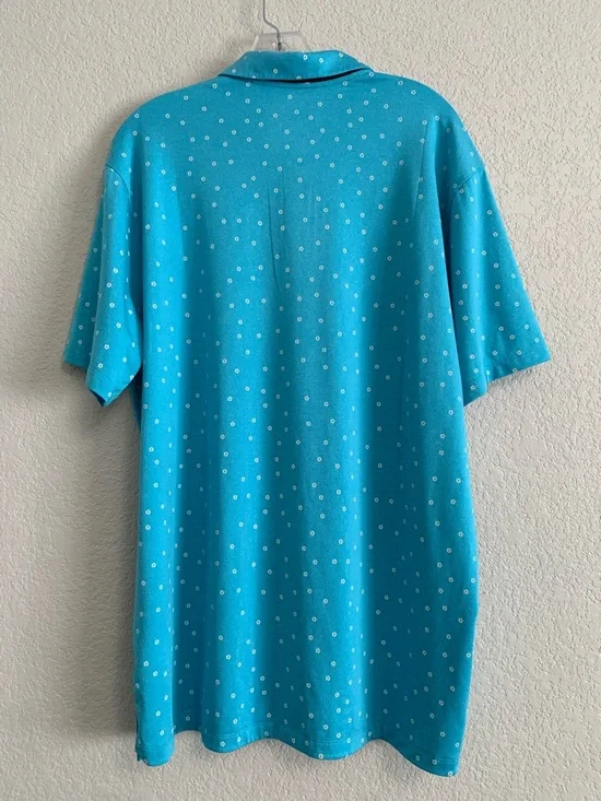 Nike Golf Shirt Polo Mens L Performance Dri-Fit Floral All Over Print AOP Preppy - Picture 3 of 13